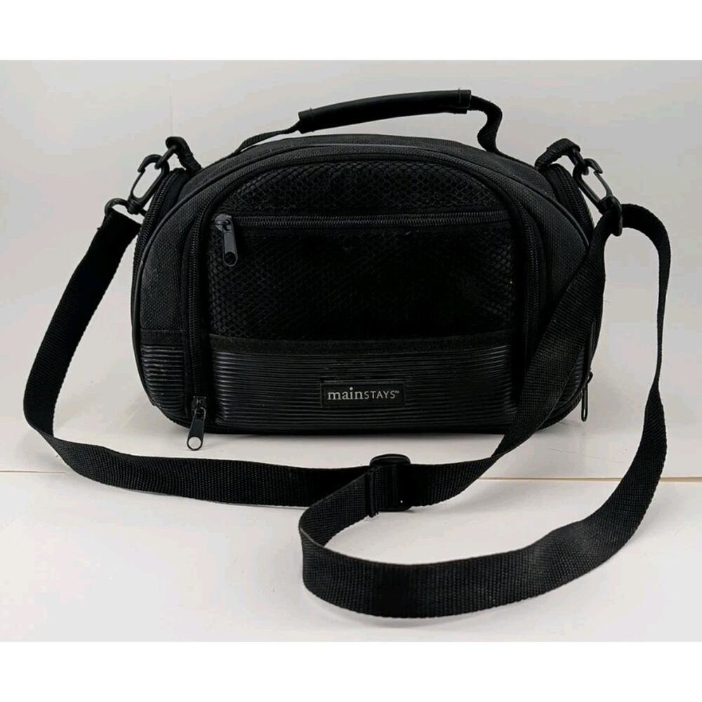 Mainstays Padded Inside Black Nylon Camera Bag w/3 Outside Compartments